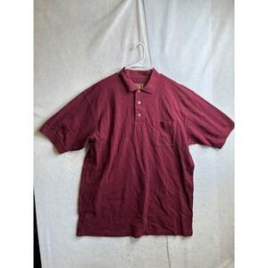 Copper Canyon Mens 2XLT Burgundy Short Sleeve Cotton Pique Pocket Polo Shirt